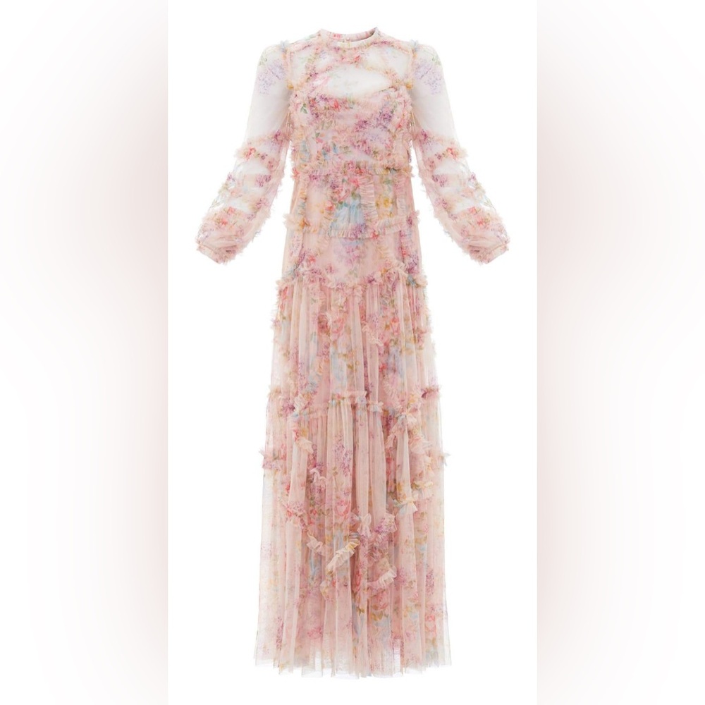 Needle & Thread Pink Gown with Bishop Sleeves for Brides